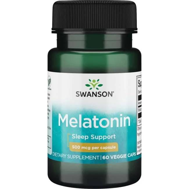 Swanson Melatonina - 500 mcg/60kaps = 0,5 mg